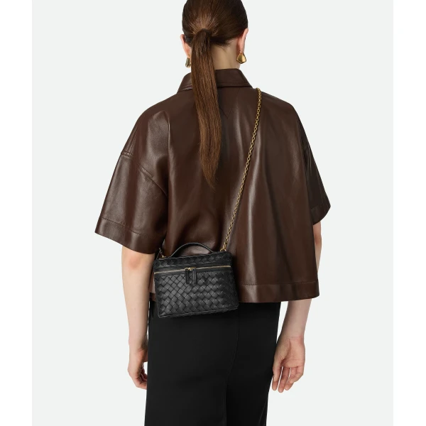 Khaite Women's Small Soft Vanity in Black - Black Clutch Bags - The Lotus Tote Bag - Shop at Luxury Shoes 