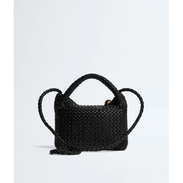 Khaite Women's Small Tosca in Black - Black Shoulder & Crossbody Bags - The Lotus Tote Bag - Shop at Luxury Shoes 