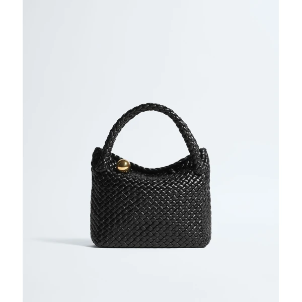 Khaite Women's Small Tosca in Black - Black Shoulder & Crossbody Bags - The Lotus Tote Bag - Shop at Luxury Shoes 