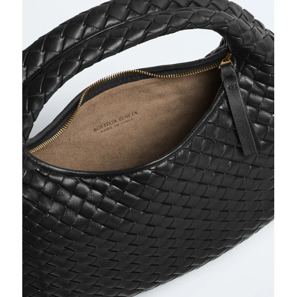 Khaite Women's Small Veneta in Black - Black Shoulder & Crossbody Bags - The Lotus Tote Bag - Shop at Luxury Shoes 