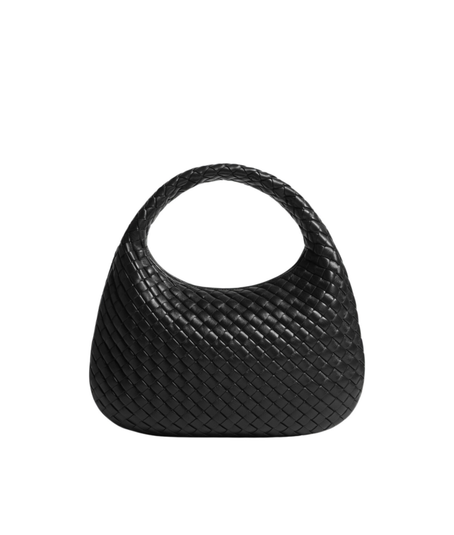 Khaite Women's Small Veneta in Black - Black Shoulder & Crossbody Bags - The Lotus Tote Bag - Shop at Luxury Shoes 