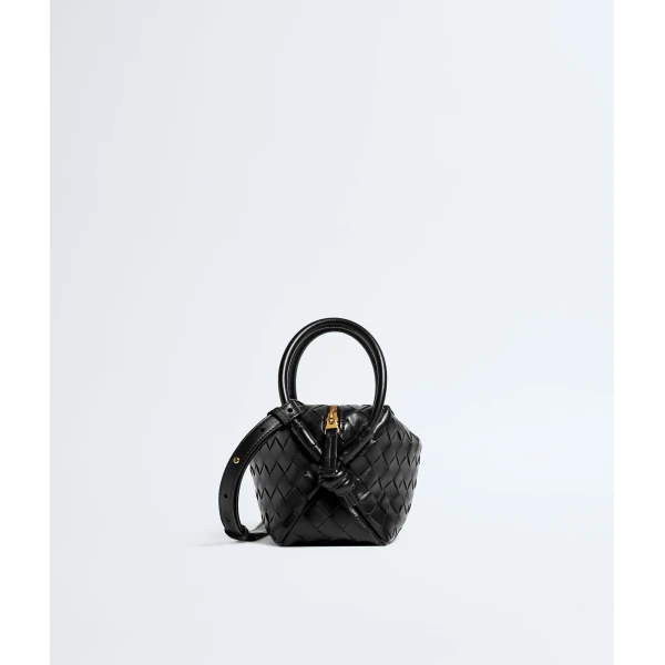 Khaite Women's Top Handle Loop in Black - Black Totes & Top-Handle Bags - The Lotus Tote Bag - Shop at Luxury Shoes 
