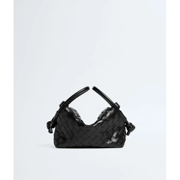 Khaite Women's Top Handle Loop in Black - Black Totes & Top-Handle Bags - The Lotus Tote Bag - Shop at Luxury Shoes 