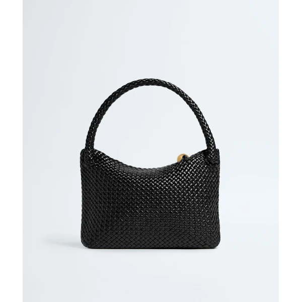 Khaite Women's Tosca in Black - Black Shoulder & Crossbody Bags - The Lotus Tote Bag - Shop at Luxury Shoes 