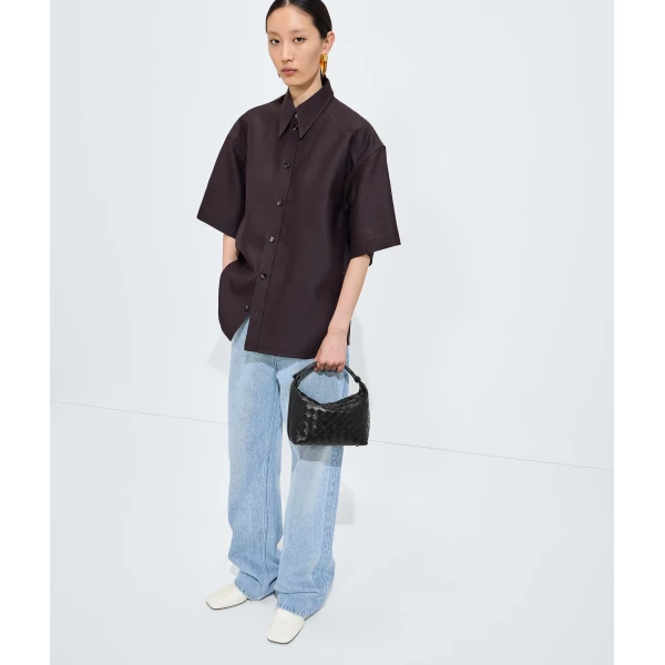 Khaite Women's Wallace in Black - Black Shoulder & Crossbody Bags - The Lotus Tote Bag - Shop at Luxury Shoes 