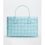 Khaite Tote Bag in Topazio - Blue Totes & Top-Handle Bags - The Lotus Tote Bag - Shop at Luxury Shoes 
