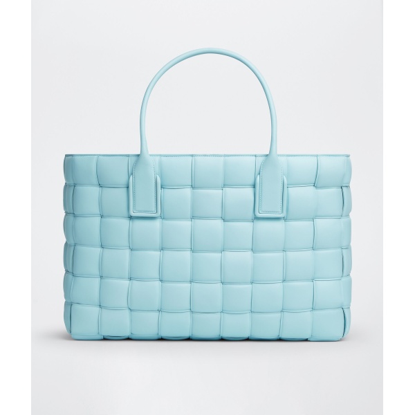 Khaite Tote Bag in Topazio - Blue Totes & Top-Handle Bags - The Lotus Tote Bag - Shop at Luxury Shoes 