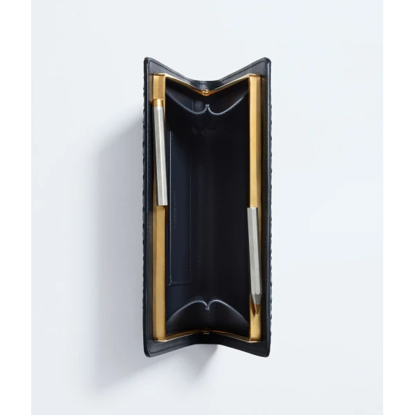 Khaite Women's Agenda Clutch in Midnight - Blue Clutch Bags - The Lotus Tote Bag - Shop at Luxury Shoes 
