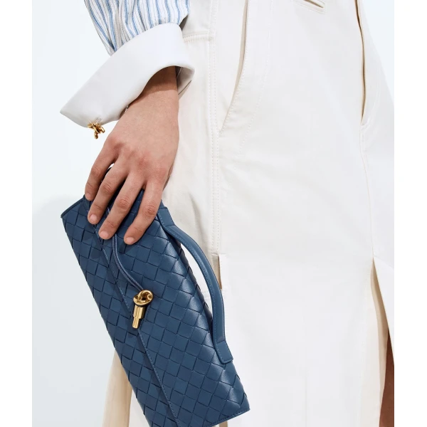 Khaite Women's Andiamo Clutch in Blue venezia - Blue Clutch Bags - The Lotus Tote Bag - Shop at Luxury Shoes 