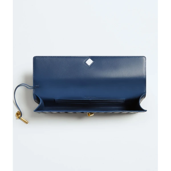 Khaite Women's Andiamo Clutch in Blue venezia - Blue Clutch Bags - The Lotus Tote Bag - Shop at Luxury Shoes 