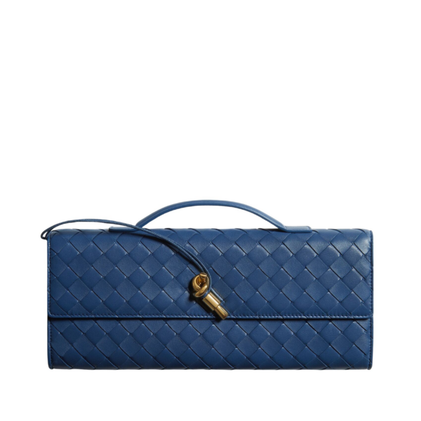 Khaite Women's Andiamo Clutch in Blue venezia - Blue Clutch Bags - The Lotus Tote Bag - Shop at Luxury Shoes 
