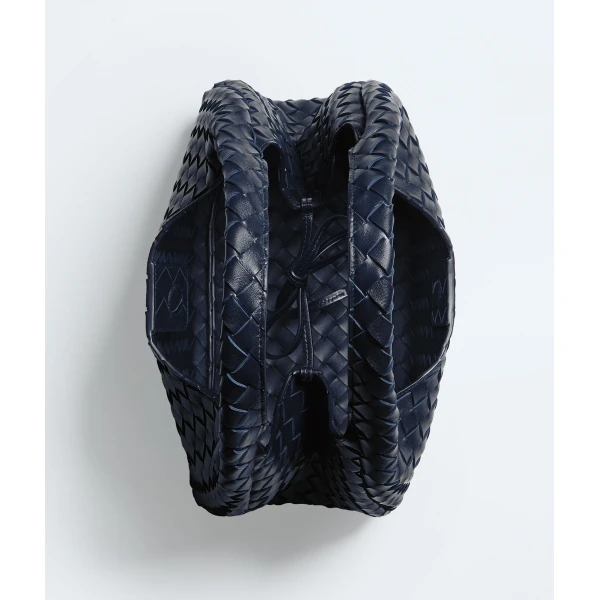 Khaite Women's Campana in Midnight - Blue Shoulder & Crossbody Bags - The Lotus Tote Bag - Shop at Luxury Shoes 