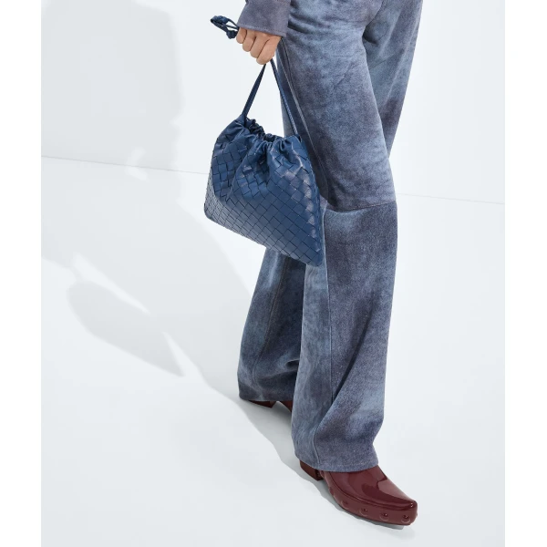 Khaite Women's Dustbag in Blue venezia - Blue Shoulder & Crossbody Bags - The Lotus Tote Bag - Shop at Luxury Shoes 