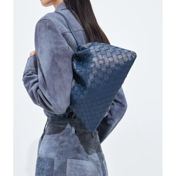 Khaite Women's Dustbag in Blue venezia - Blue Shoulder & Crossbody Bags - The Lotus Tote Bag - Shop at Luxury Shoes 