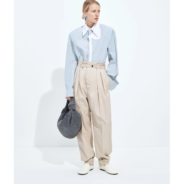 Khaite Women's Jodie in Cloudy indigo - Blue Shoulder & Crossbody Bags - The Lotus Tote Bag - Shop at Luxury Shoes 