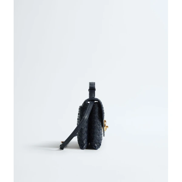 Khaite Women's Knot Lock in Midnight - Blue Clutch Bags - The Lotus Tote Bag - Shop at Luxury Shoes 