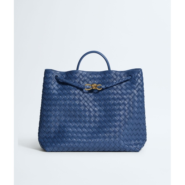 Khaite Women's Large Andiamo in Blue venezia - Blue Totes & Top-Handle Bags - The Lotus Tote Bag - Shop at Luxury Shoes 