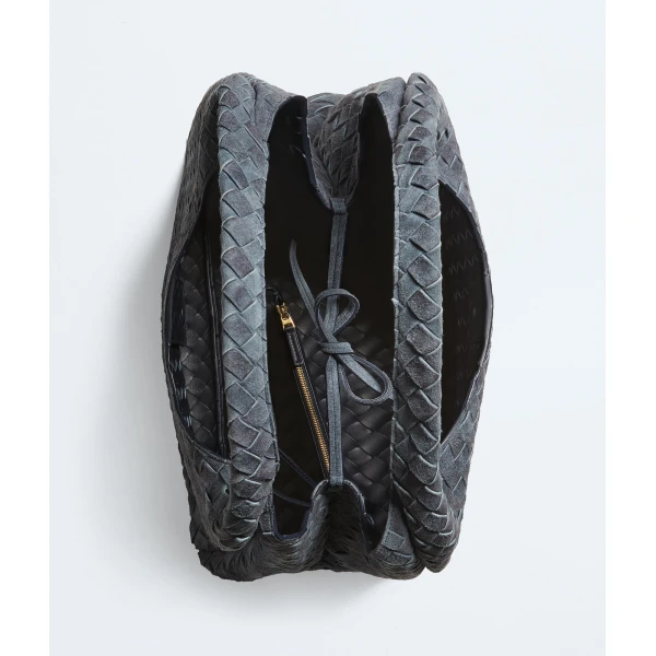Khaite Women's Large Campana in Cloudy indigo - Blue Shoulder & Crossbody Bags - The Lotus Tote Bag - Shop at Luxury Shoes 