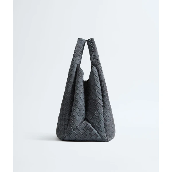 Khaite Women's Large Campana in Cloudy indigo - Blue Shoulder & Crossbody Bags - The Lotus Tote Bag - Shop at Luxury Shoes 