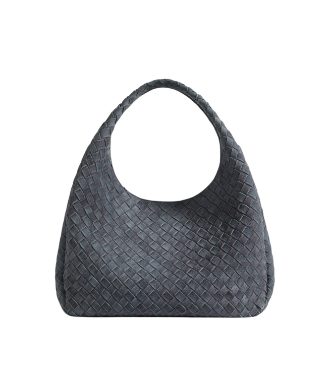 Khaite Women's Large Campana in Cloudy indigo - Blue Shoulder & Crossbody Bags - The Lotus Tote Bag - Shop at Luxury Shoes 
