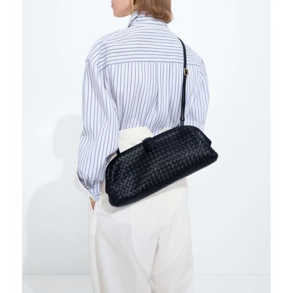 Khaite Women's Lauren 1979 in Midnight - Blue Shoulder & Crossbody Bags - The Lotus Tote Bag - Shop at Luxury Shoes 
