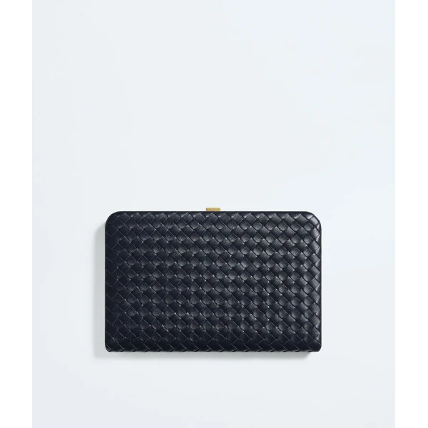 Khaite Women's Mezzanotte Clutch in Midnight - Blue Clutch Bags - The Lotus Tote Bag - Shop at Luxury Shoes 