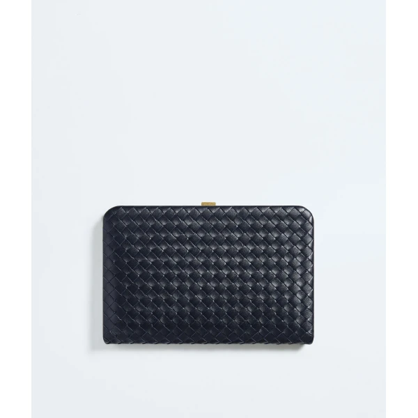 Khaite Women's Mezzanotte Clutch in Midnight - Blue Clutch Bags - The Lotus Tote Bag - Shop at Luxury Shoes 