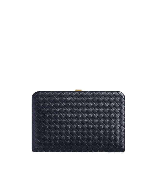 Khaite Women's Mezzanotte Clutch in Midnight - Blue Clutch Bags - The Lotus Tote Bag - Shop at Luxury Shoes 