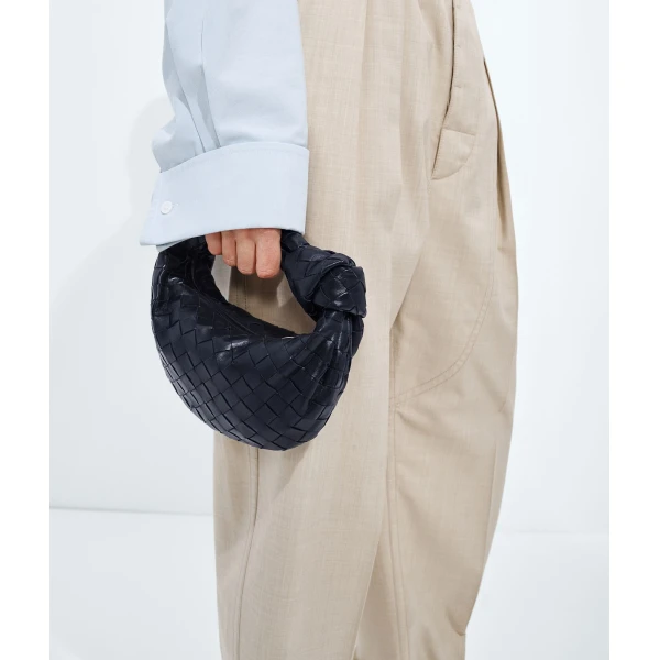 Khaite Women's Mini Jodie in Midnight - Blue Mini Bags - The Lotus Tote Bag - Shop at Luxury Shoes 