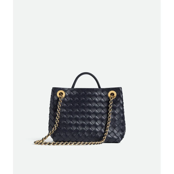 Khaite Women's Small Andiamo Chain in Nocturnal - Blue Shoulder & Crossbody Bags - The Lotus Tote Bag - Shop at Luxury Shoes 