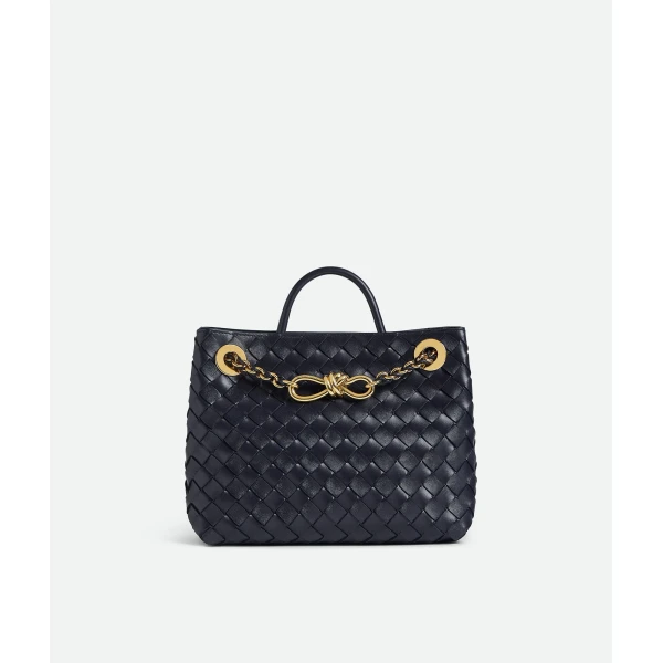 Khaite Women's Small Andiamo Chain in Nocturnal - Blue Shoulder & Crossbody Bags - The Lotus Tote Bag - Shop at Luxury Shoes 