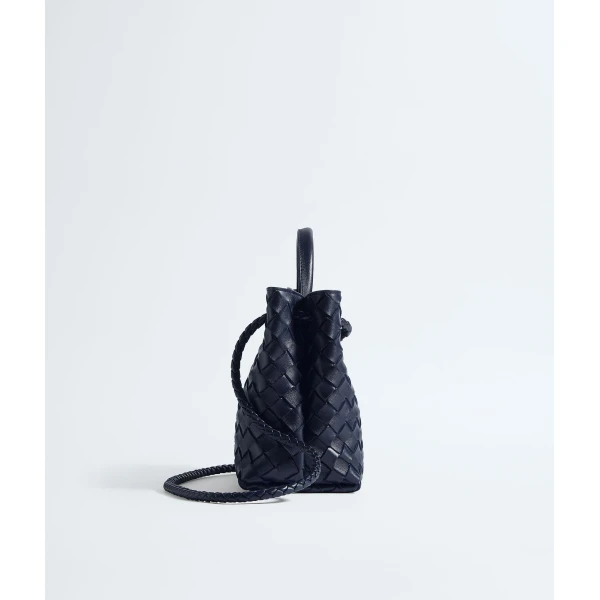 Khaite Women's Small Andiamo in Midnight - Blue Totes & Top-Handle Bags - The Lotus Tote Bag - Shop at Luxury Shoes 