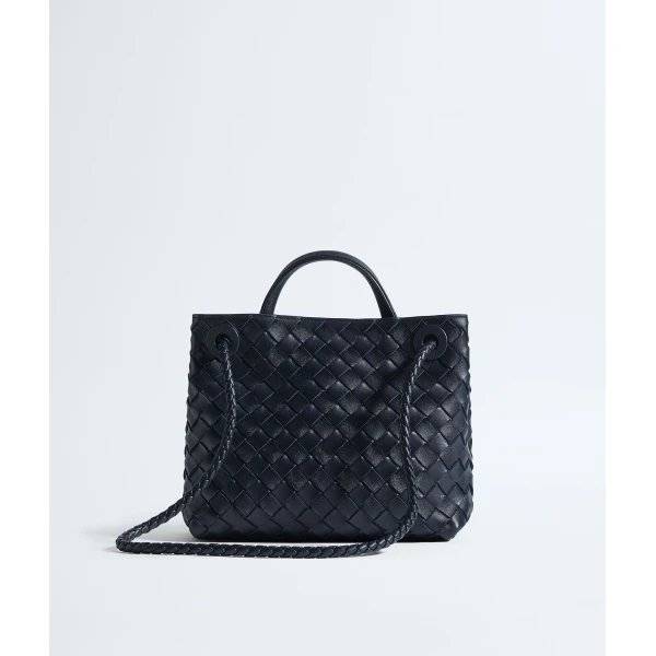 Khaite Women's Small Andiamo in Midnight - Blue Totes & Top-Handle Bags - The Lotus Tote Bag - Shop at Luxury Shoes 