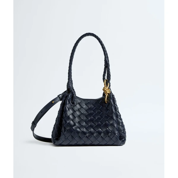 Khaite Women's Small Parachute in Midnight - Blue Shoulder & Crossbody Bags - The Lotus Tote Bag - Shop at Luxury Shoes 