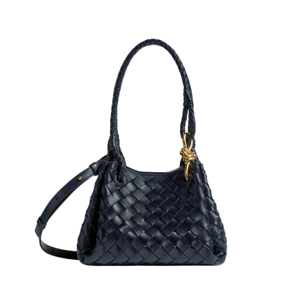 Khaite Women's Small Parachute in Midnight - Blue Shoulder & Crossbody Bags - The Lotus Tote Bag - Shop at Luxury Shoes 