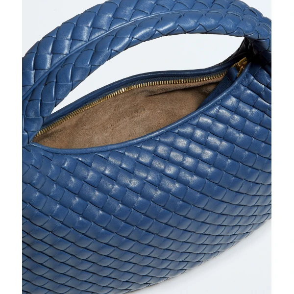 Khaite Women's Small Veneta in Blue venezia - Blue Shoulder & Crossbody Bags - The Lotus Tote Bag - Shop at Luxury Shoes 