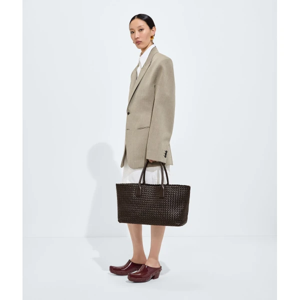 Khaite Cabat in Fondant - Brown Totes & Top-Handle Bags - The Lotus Tote Bag - Shop at Luxury Shoes 