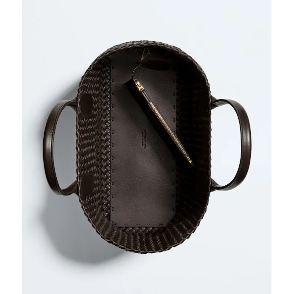 Khaite Cabat in Fondant - Brown Totes & Top-Handle Bags - The Lotus Tote Bag - Shop at Luxury Shoes 