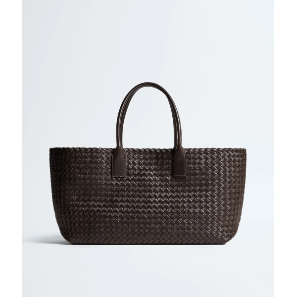 Khaite Cabat in Fondant - Brown Totes & Top-Handle Bags - The Lotus Tote Bag - Shop at Luxury Shoes 