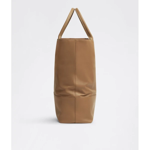 Khaite Maxi Intreccio Tote in Camel - Brown Totes & Top-Handle Bags - The Lotus Tote Bag - Shop at Luxury Shoes 