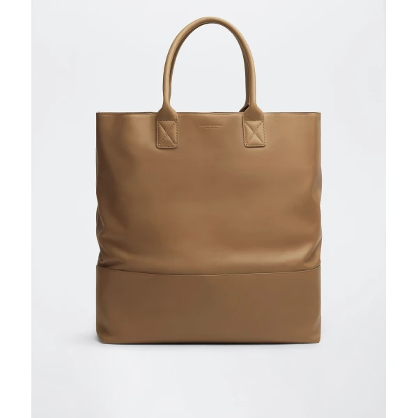 Khaite Maxi Intreccio Tote in Camel - Brown Totes & Top-Handle Bags - The Lotus Tote Bag - Shop at Luxury Shoes 
