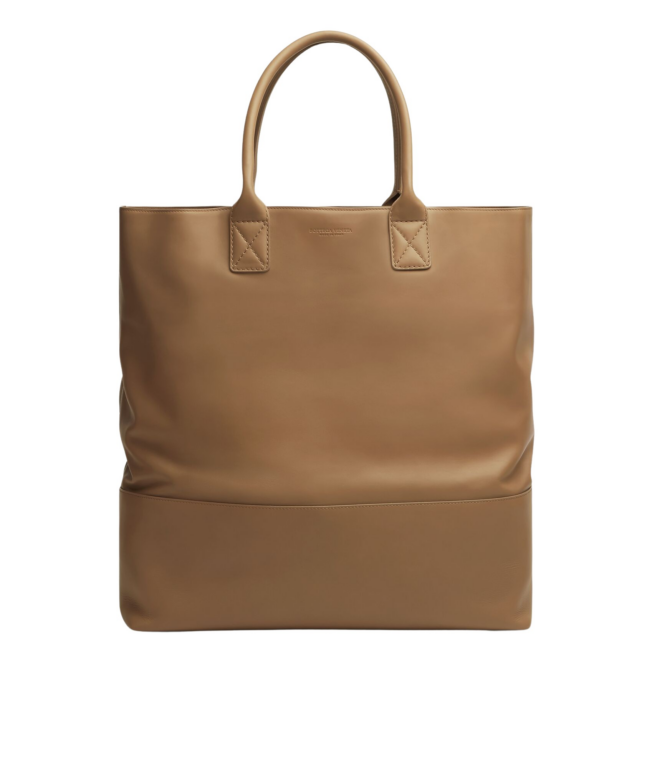 Khaite Maxi Intreccio Tote in Camel - Brown Totes & Top-Handle Bags - The Lotus Tote Bag - Shop at Luxury Shoes 