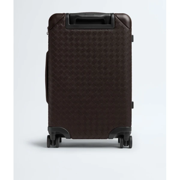 Khaite Odyssey Intrecciato Cabin Suitcase in Fondant - Brown  - The Lotus Tote Bag - Shop at Luxury Shoes 