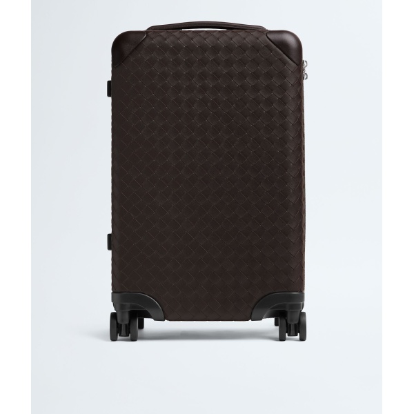 Khaite Odyssey Intrecciato Cabin Suitcase in Fondant - Brown  - The Lotus Tote Bag - Shop at Luxury Shoes 