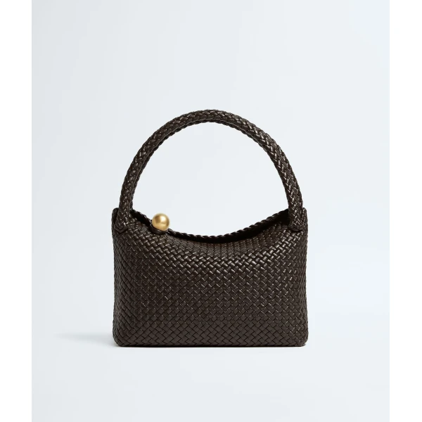 Khaite Tosca in Fondant - Brown Shoulder & Crossbody Bags - The Lotus Tote Bag - Shop at Luxury Shoes 