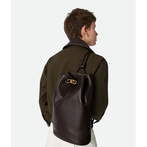 Khaite Women's Andiamo Backpack in Fondant - Brown Backpacks - The Lotus Tote Bag - Shop at Luxury Shoes 
