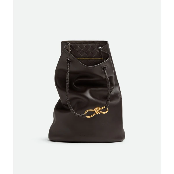 Khaite Women's Andiamo Backpack in Fondant - Brown Backpacks - The Lotus Tote Bag - Shop at Luxury Shoes 