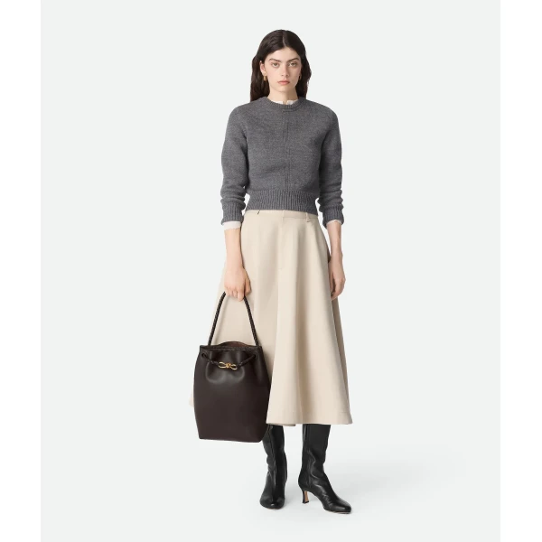 Khaite Women's Andiamo Bucket in Fondant - Brown Bucket Bags - The Lotus Tote Bag - Shop at Luxury Shoes 