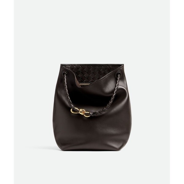 Khaite Women's Andiamo Bucket in Fondant - Brown Bucket Bags - The Lotus Tote Bag - Shop at Luxury Shoes 