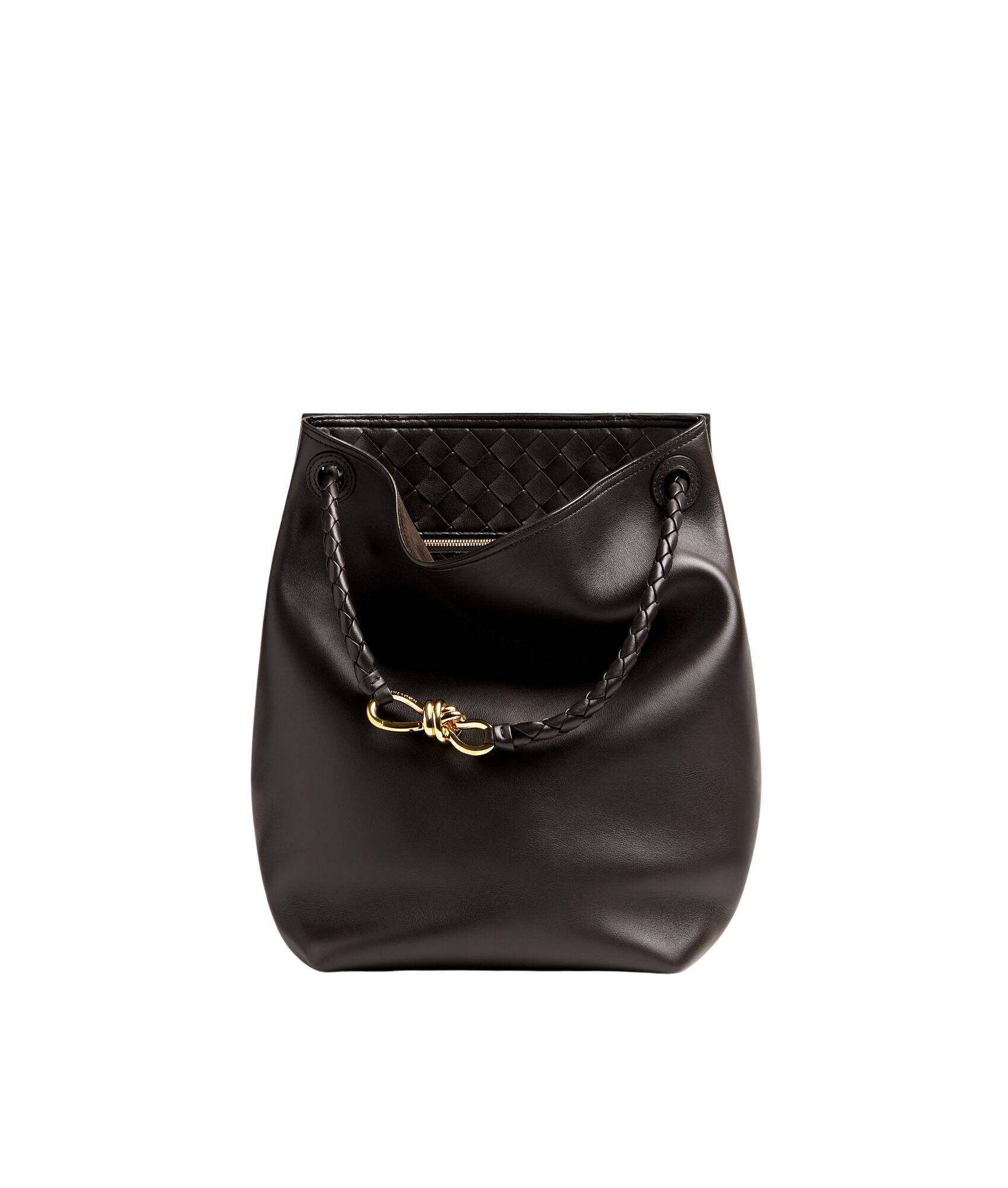 Brown-Womens-Andiamo-Bucket-in-Fondant-coveti37602_nobg Khaite Women's Andiamo Bucket in Fondant - Brown Bucket Bags - The Lotus Tote Bag - Shop at Luxury Shoes